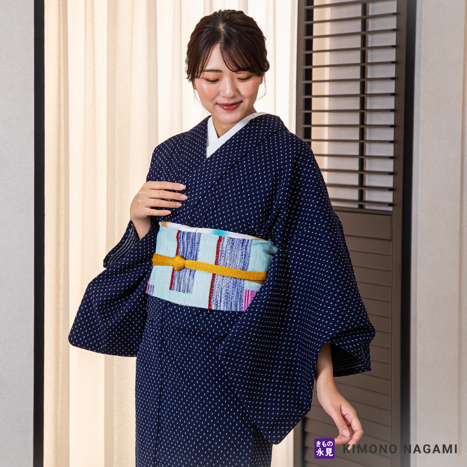 八寸名古屋帯 お仕立て済 西陣 三幸織物 モダンアート柄 – きもの永見