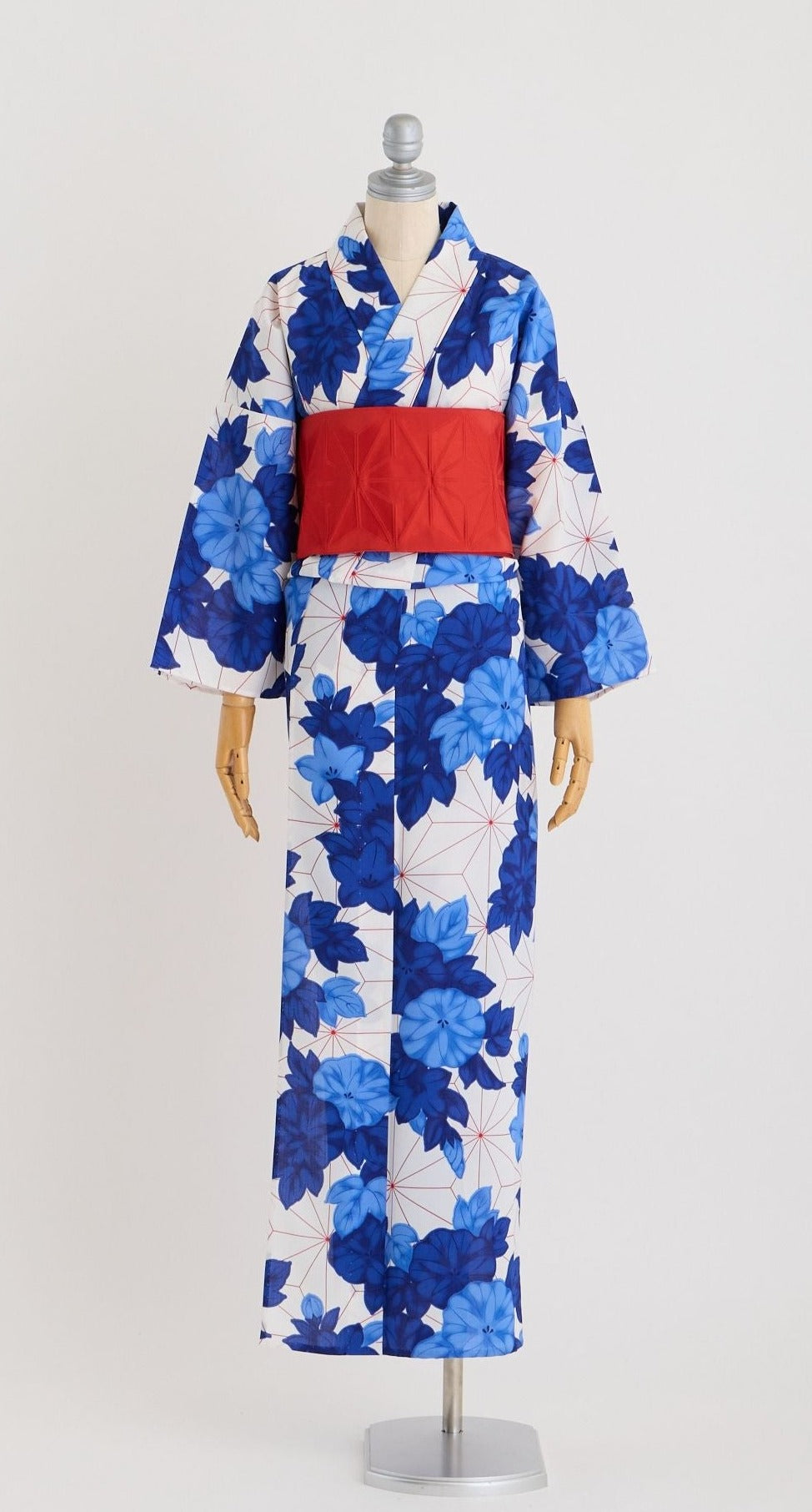 撫松庵 麻の葉に朝顔 プレタゆかた – きもの永見公式通販 | オンライン