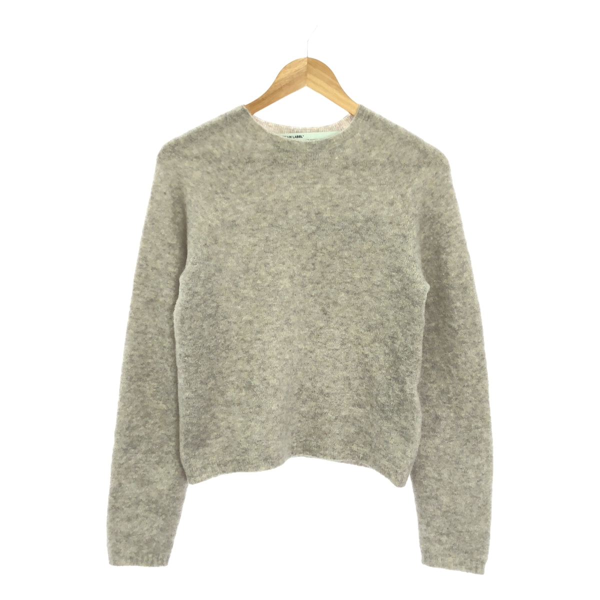 Off-White / オフホワイト | ウール モヘア バック刺しゅう クルー