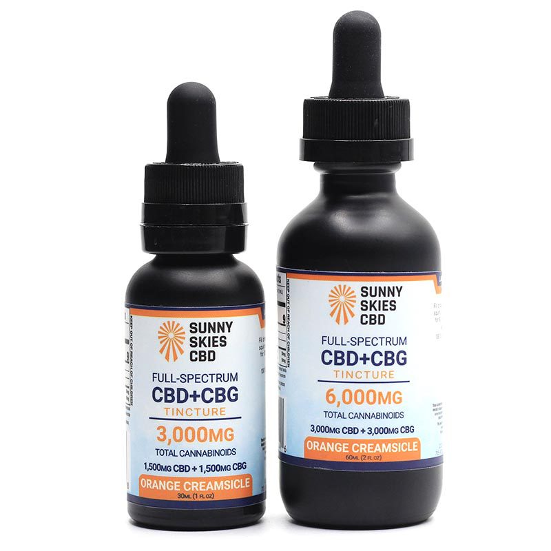 CBD CBG Tincture Orange Creamsicle | Sunny Skies CBD