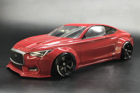 Shibata Infiniti Q60 D1GP 1-10 RC Drift Body (NO DECAL OR MASK