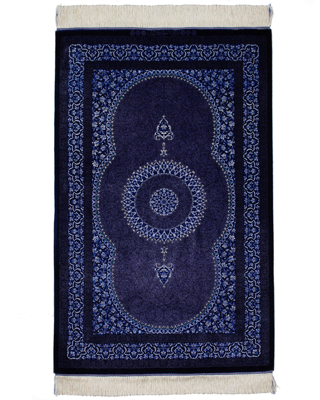 ペルシャ絨毯 クム産 イマ二工房 シルク 約78cm x 122cm｜SATHI RUGS