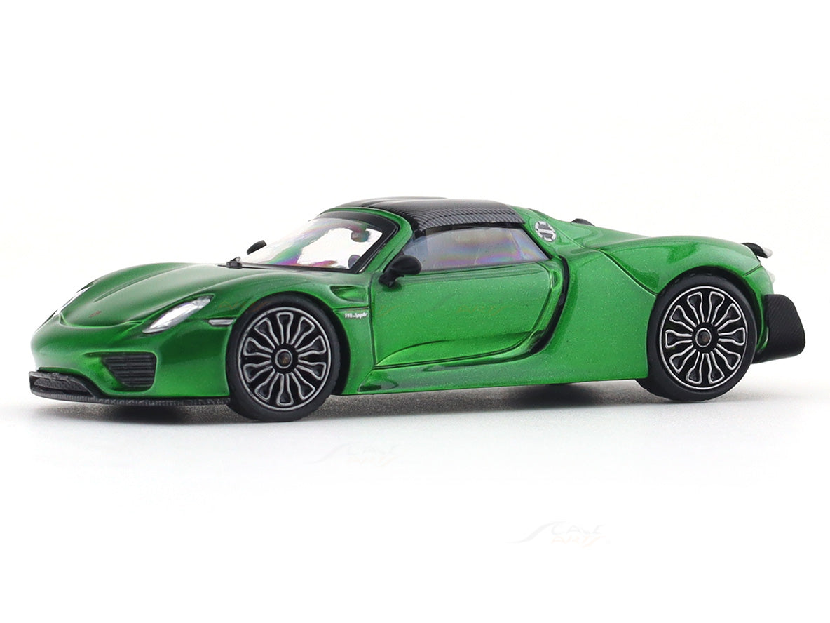 Porsche 918 Spyder Green 1:64 Time Micro diecast scale model