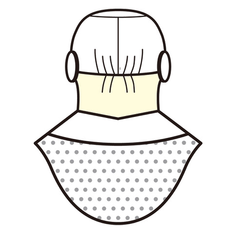吸汗速乾ケープ頭巾【ホワイト】 | 食品衛生白衣ブランド (有)シーズン大阪