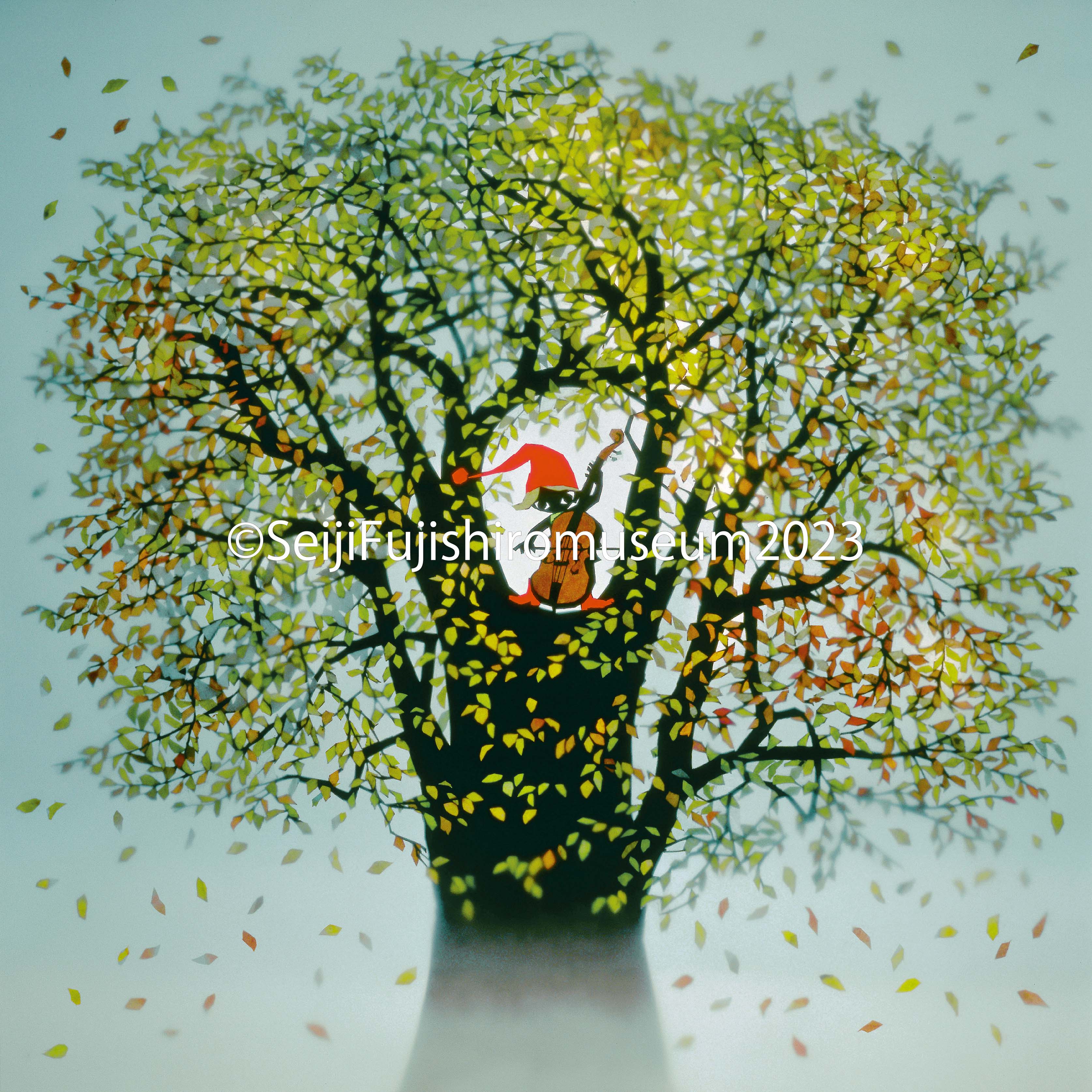 セロとこびと」FSM-203 ジクレー版画 – 藤城清治とラビの玉手箱