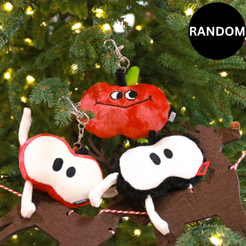 BTS JIN - IGIN Apple Doll Keychain 3-piece SET (Red + Half + Black