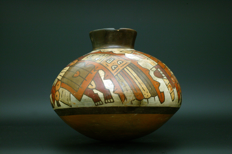 古代ナスカ 多彩色土器 戦勝首級 古代美術: SEMBA ART