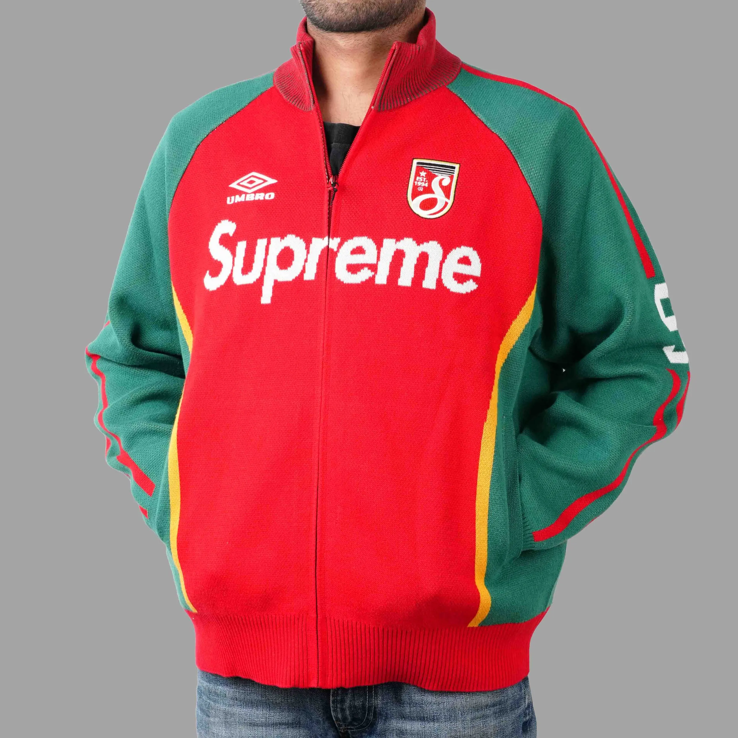 Supreme x Umbro Zip Up Sweater Red | Senikersku