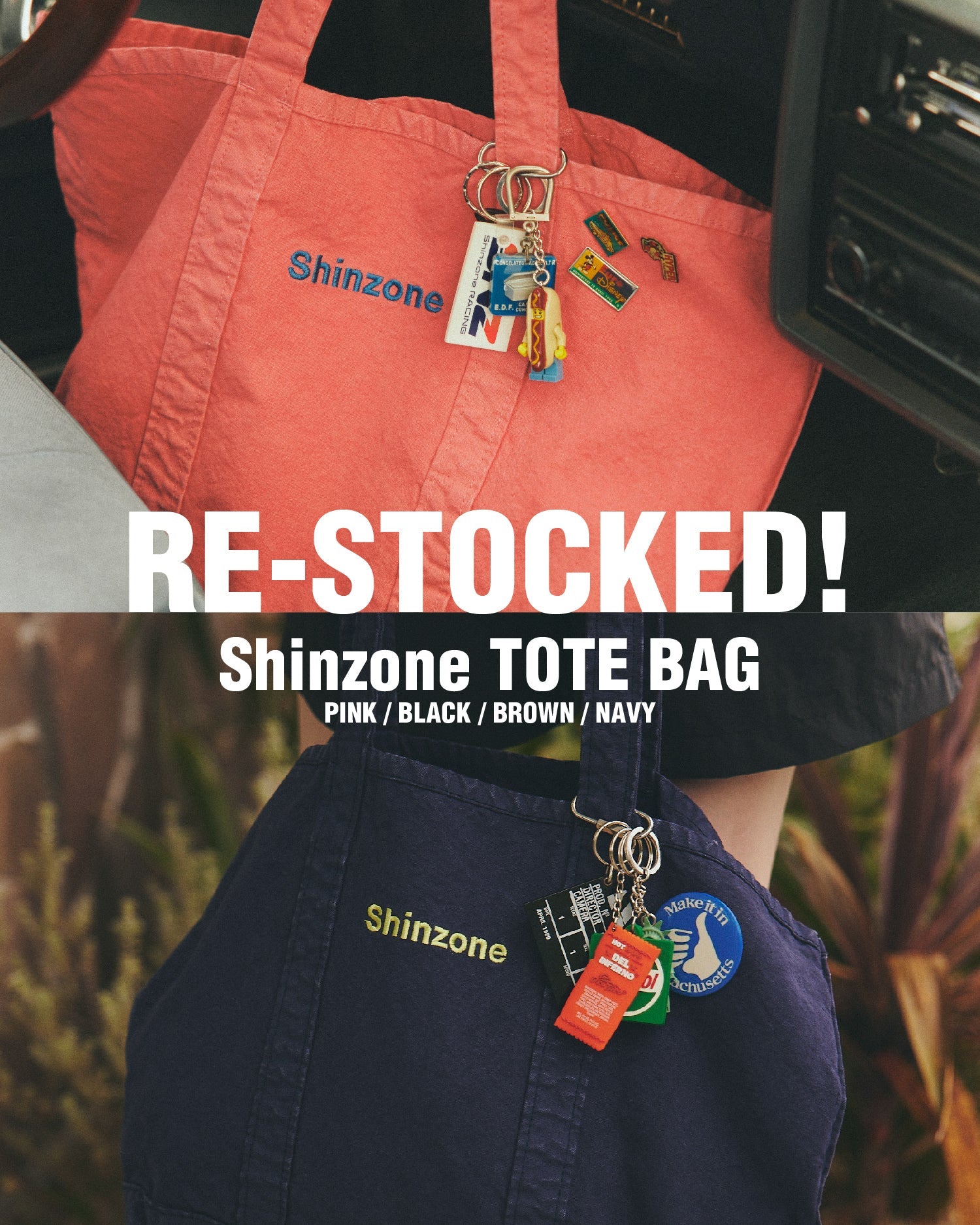 完売カラーが再入荷！WEB SHOP限定”Shinzone TOTE BAG”