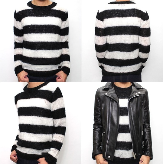 666,モヘアセーター（ブラック/ホワイト） 商品詳細