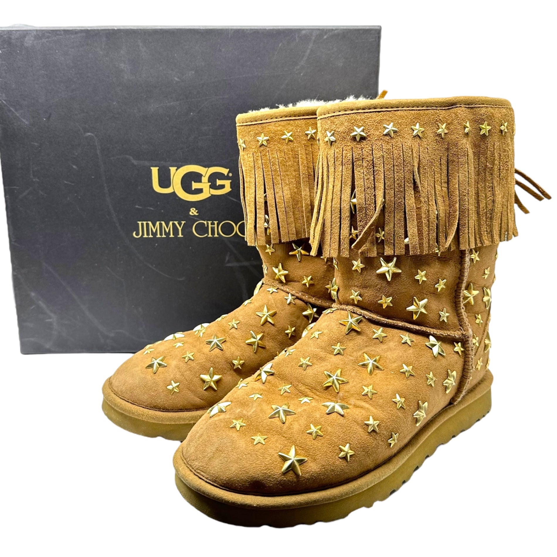 UGG×JIMMY CHOO(アグ×ジミーチュウ) Star studded mouton boots スター