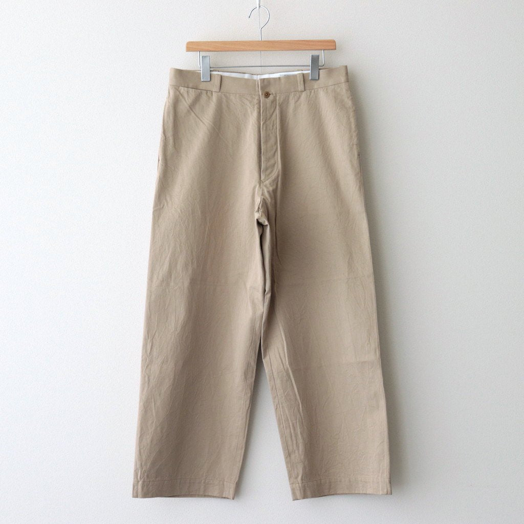 CHINO CLOTH PANTS WIDE #KHAKI [12654] _ YAECA | ヤエカ – ciacura