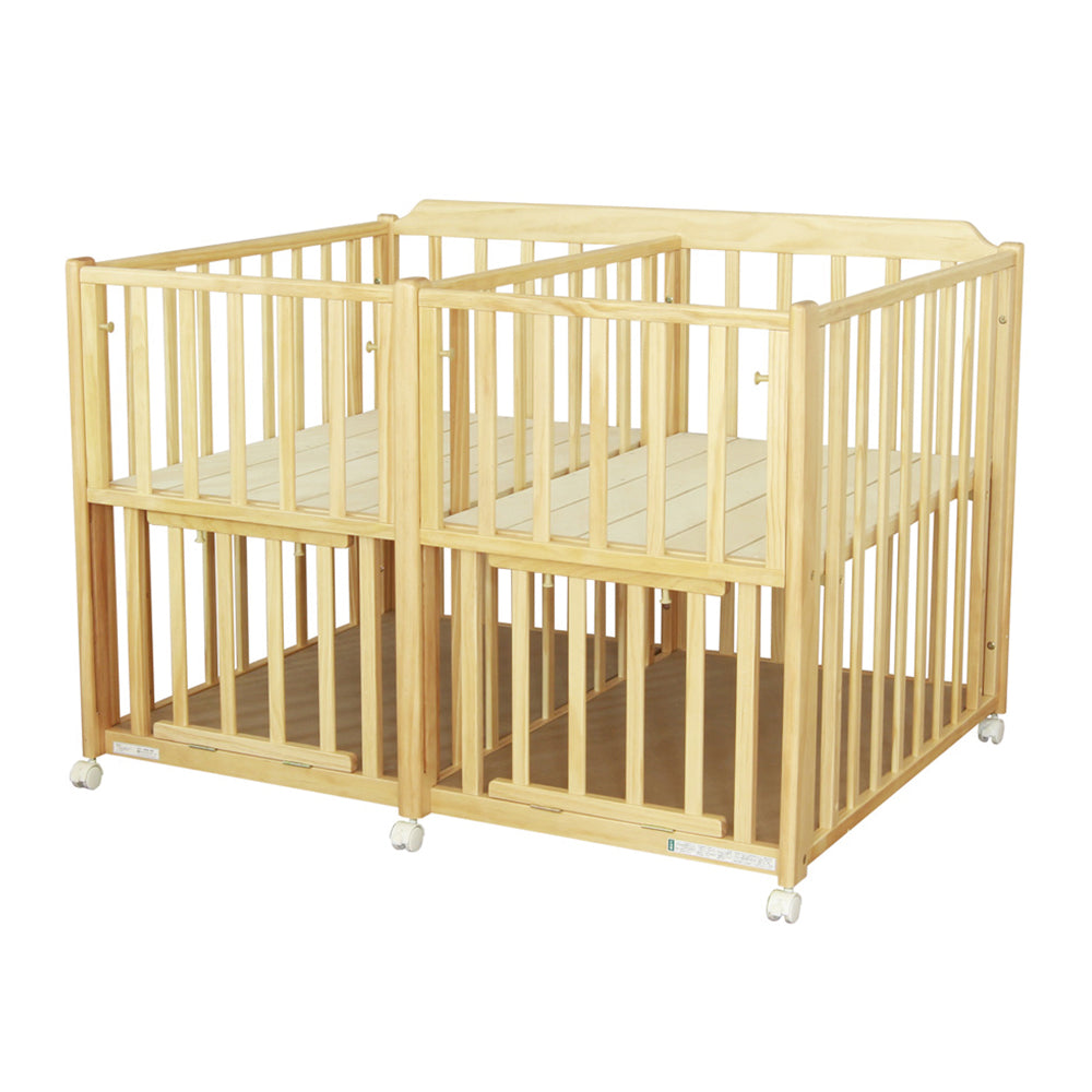 トゥイニー 大和屋(Yamatoya) 双子用ベビーベッド【レンタル｜小物置き