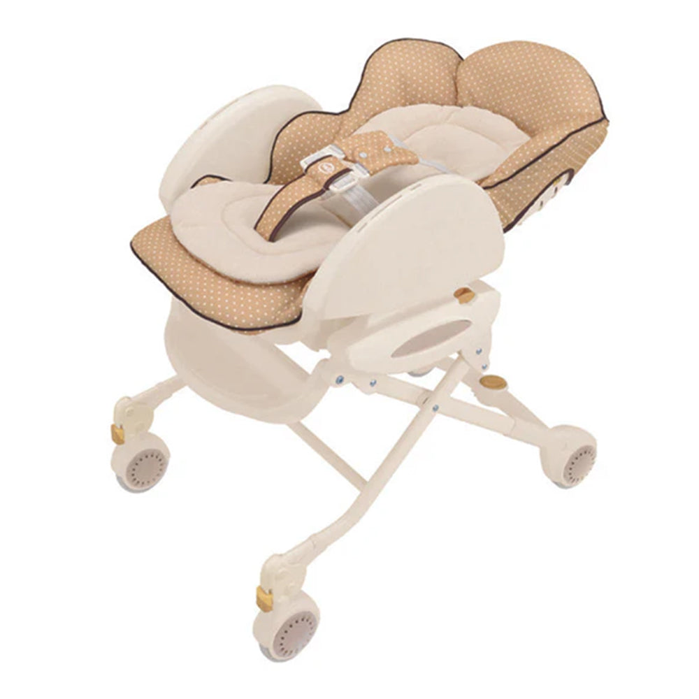 ハイローベッド＆チェア コンパクト ニュースウィング ベージュドット