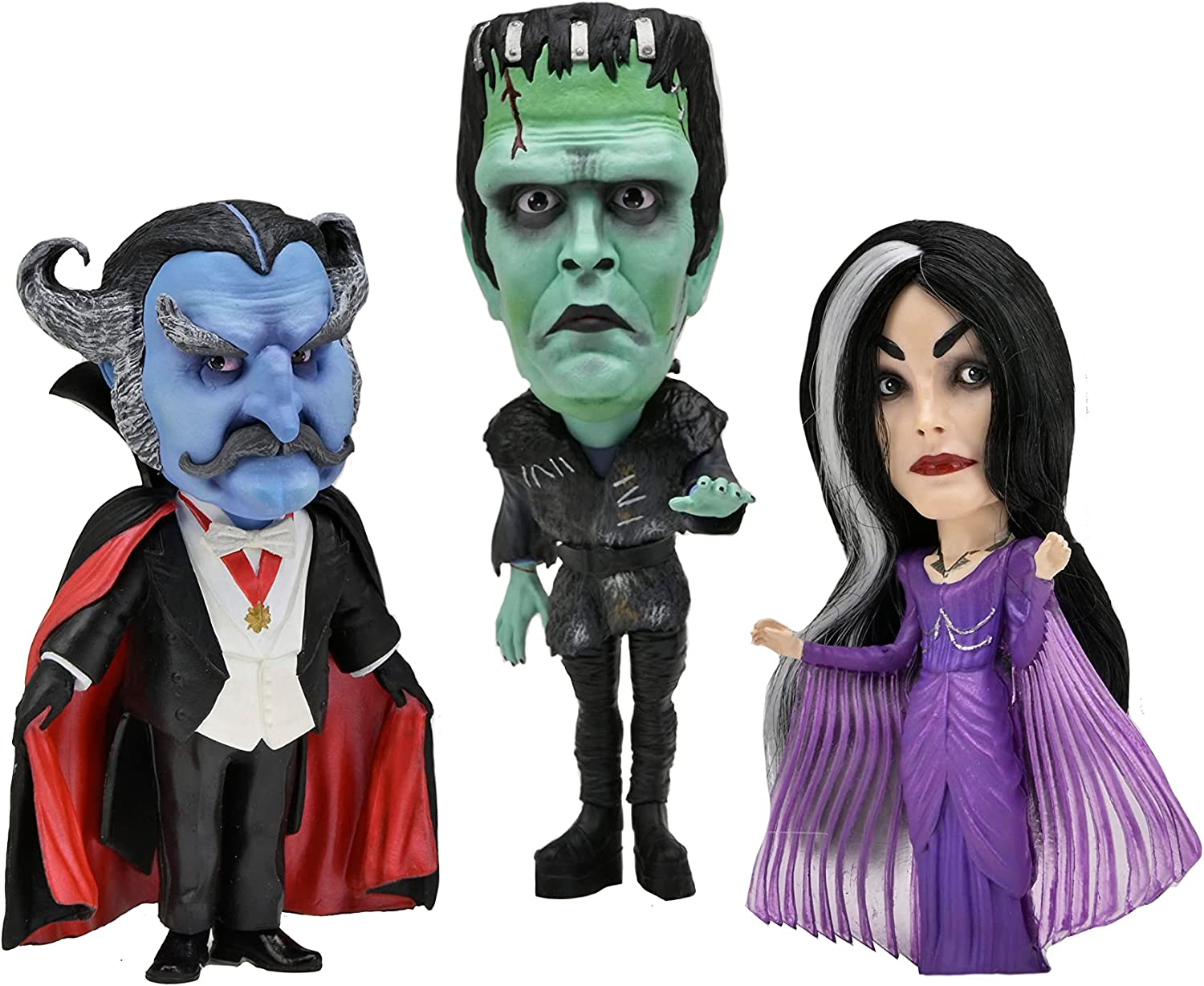 ROB ZOMBIE'S THE MUNSTERS - LITTLE BIG HEAD 3 PACK - NECA CLOTHED FIGU