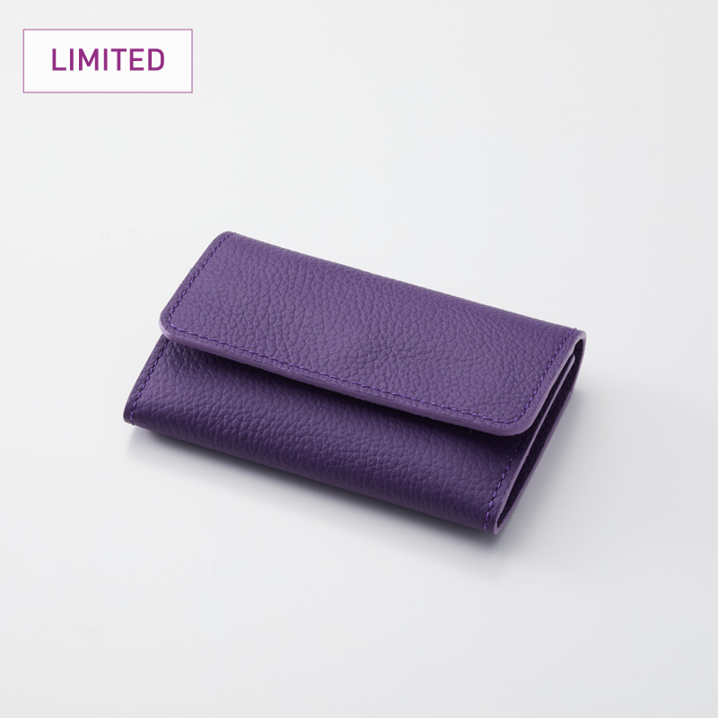 OUTLET価格】Peachオリジナル シートレザー カードケース パープル