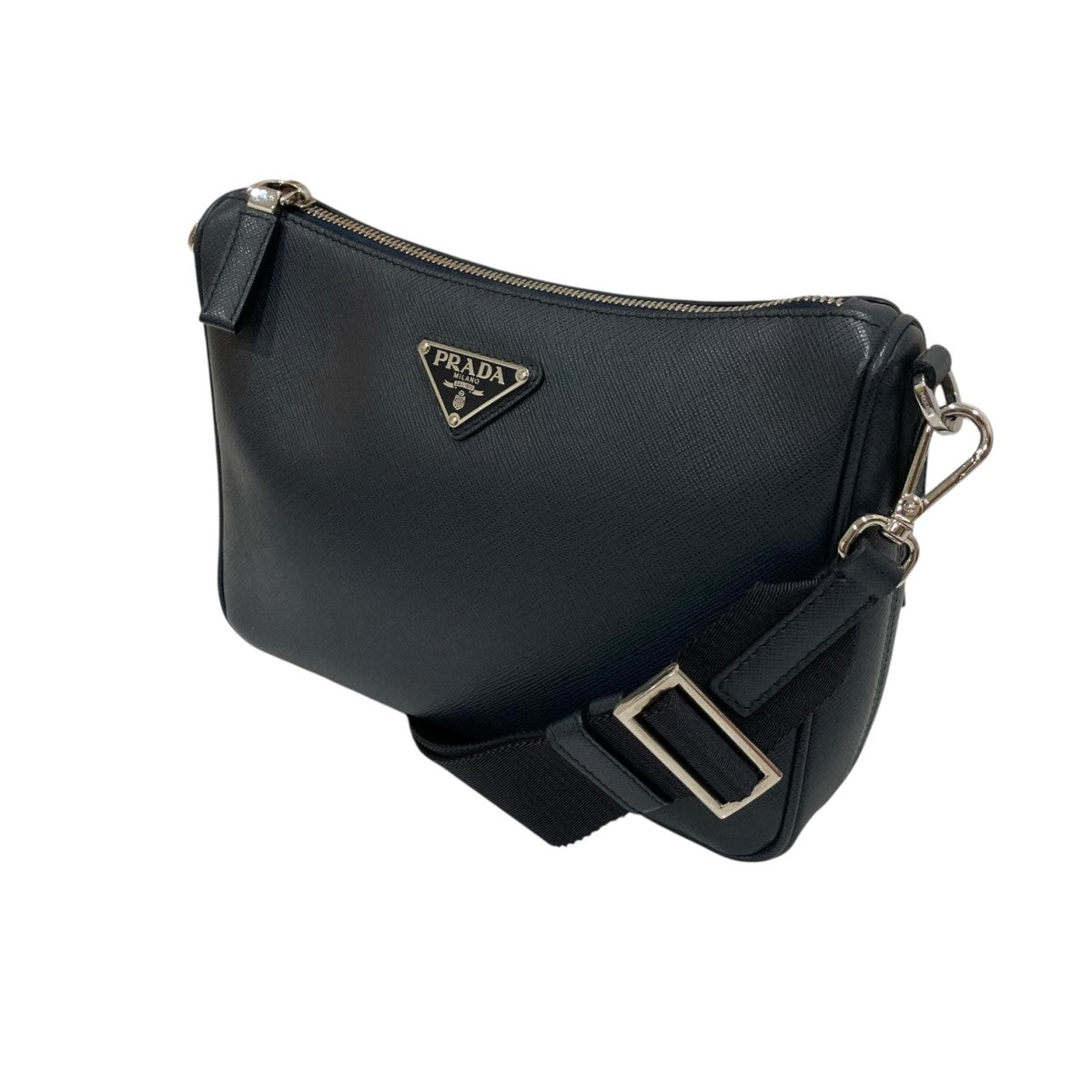 PRADA(プラダ) サフィアーノレザーショルダーバッグ 3 ネイビー