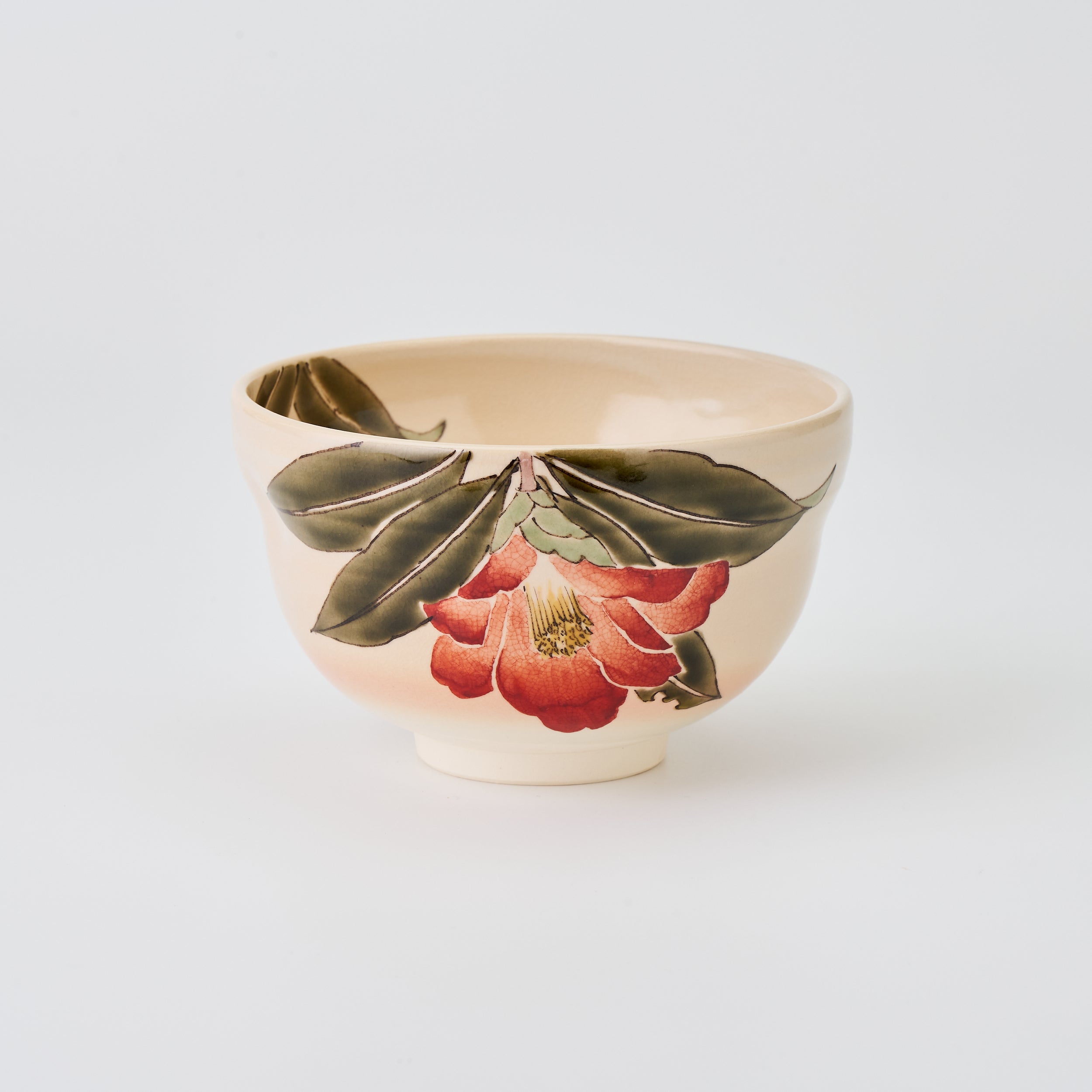 九谷焼【山田義明作】椿 抹茶碗 – 漆陶舗あらき 輪島塗 九谷焼 山中塗