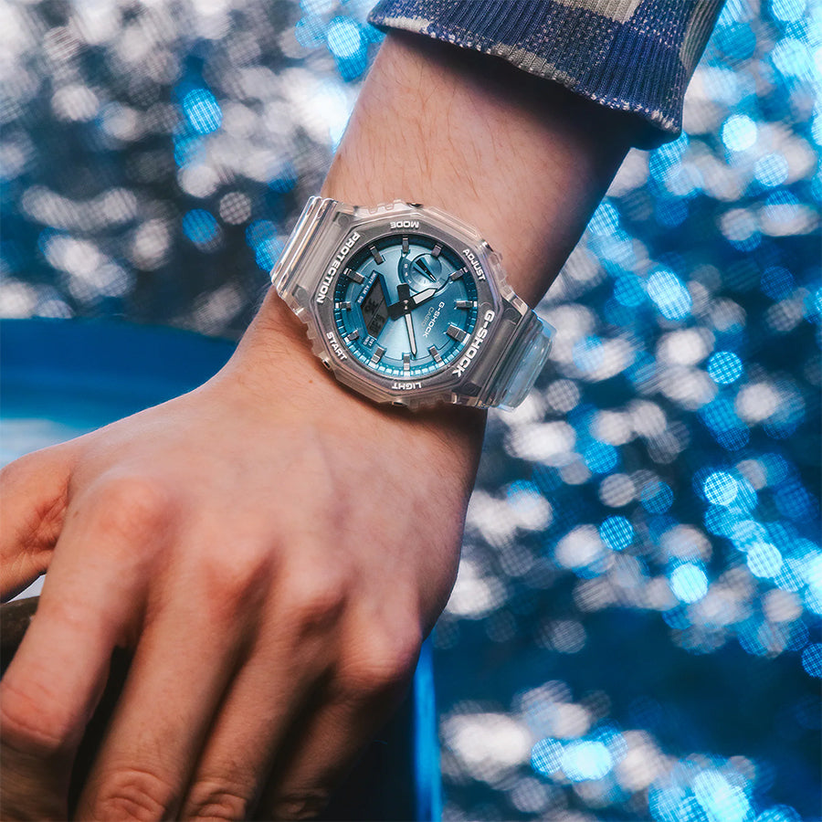 G-SHOCK ブライトメタリックダイヤルシリーズ スカイブルー GA-2100BM
