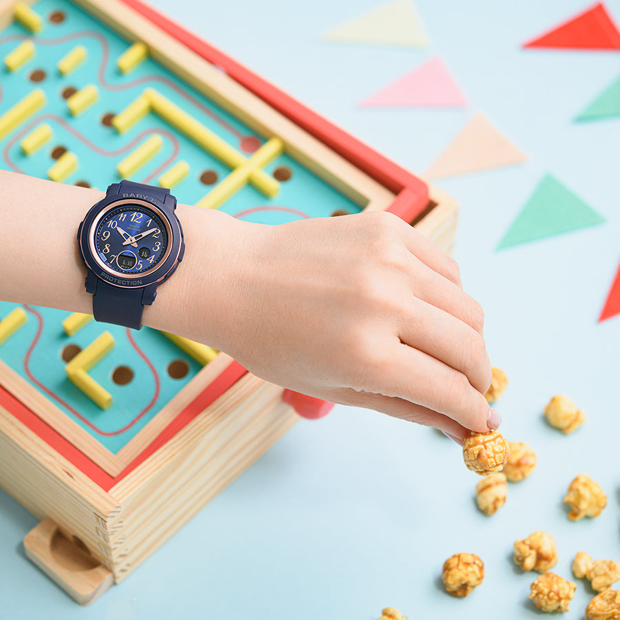 BABY-G ネイビー BGA-290SA-2AJF レディース 電池式 アナデジ – THE