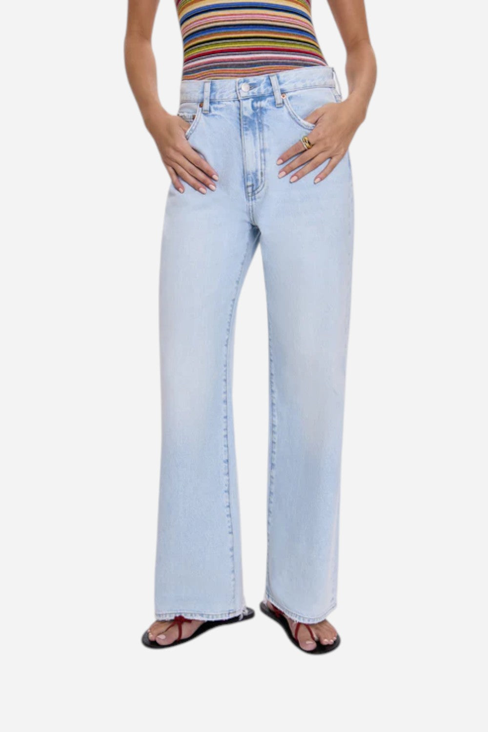 Pistola Hendrix High Rise Baggy Jean- Waterfall – CHROME