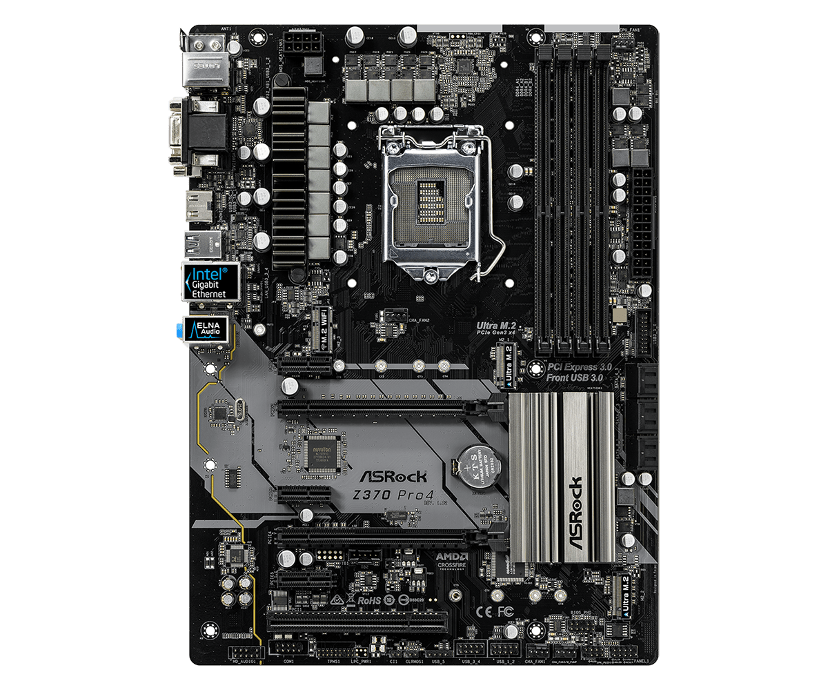 Tax-free ASRock Z370 Pro4 LGA 1151 Z370 HDMI USB 3.1 2 Ultra M.2