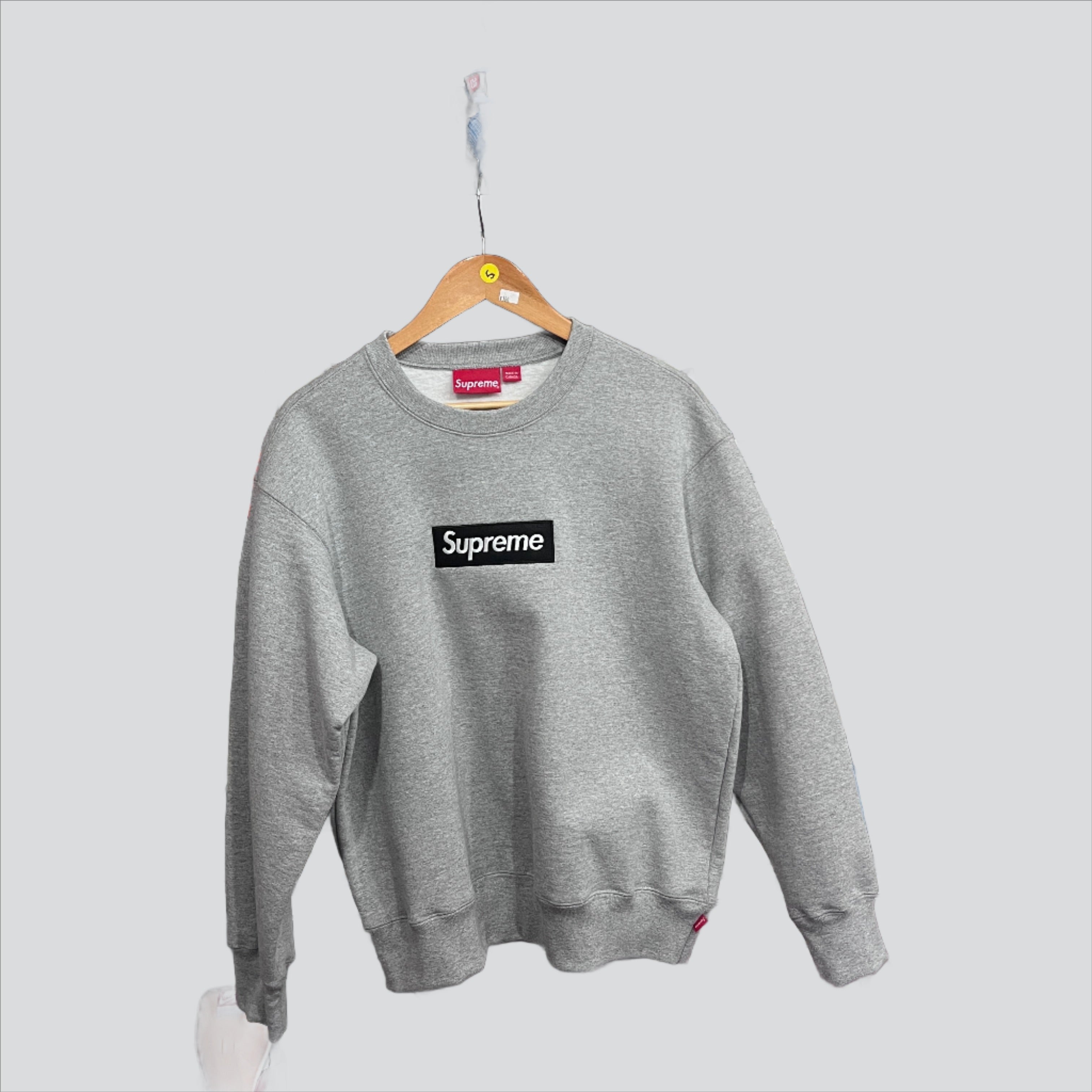 Supreme Box Logo Grey Crewneck – Sports Connection
