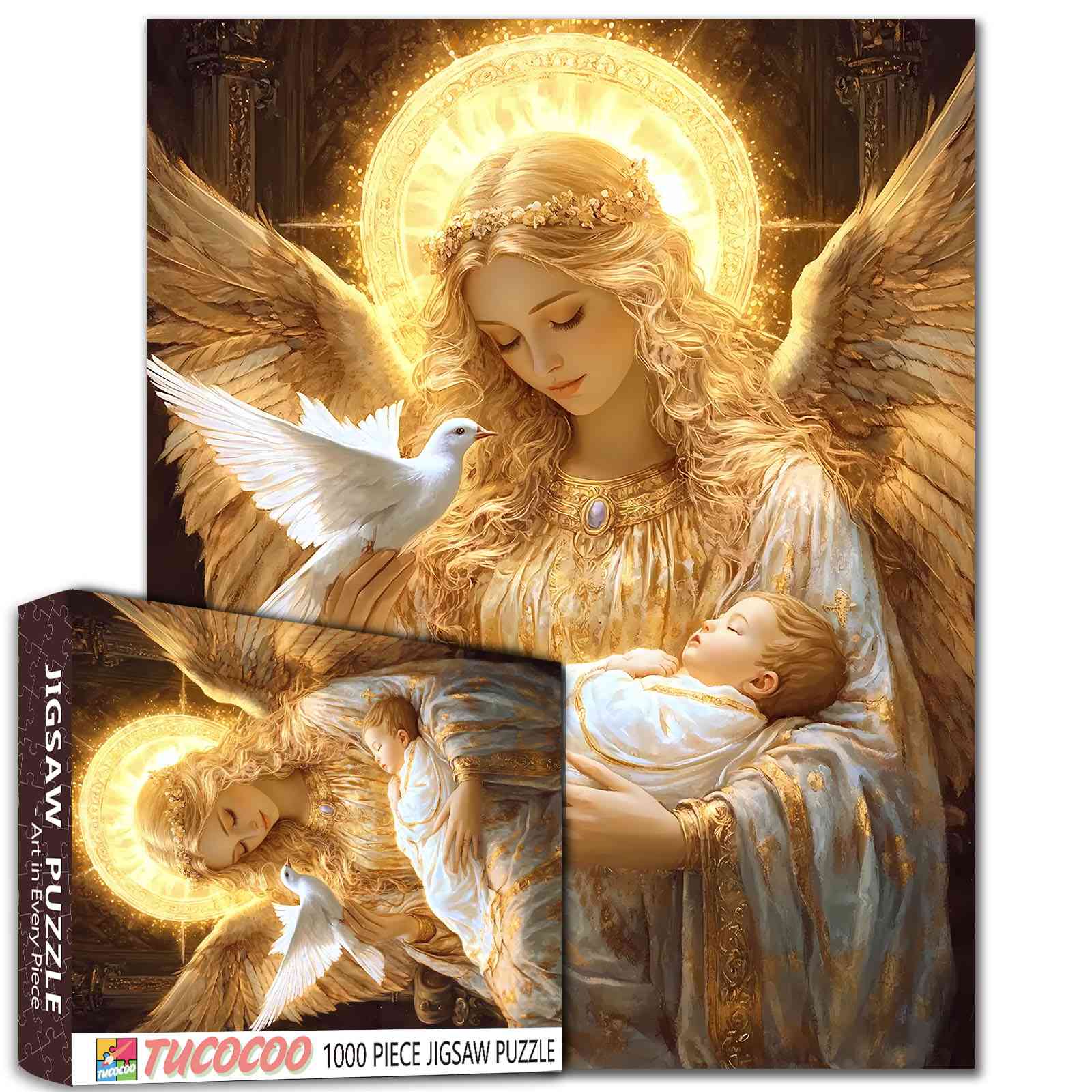 Golden Angel with Baby Jigsaw Puzzles – Tucocoo
