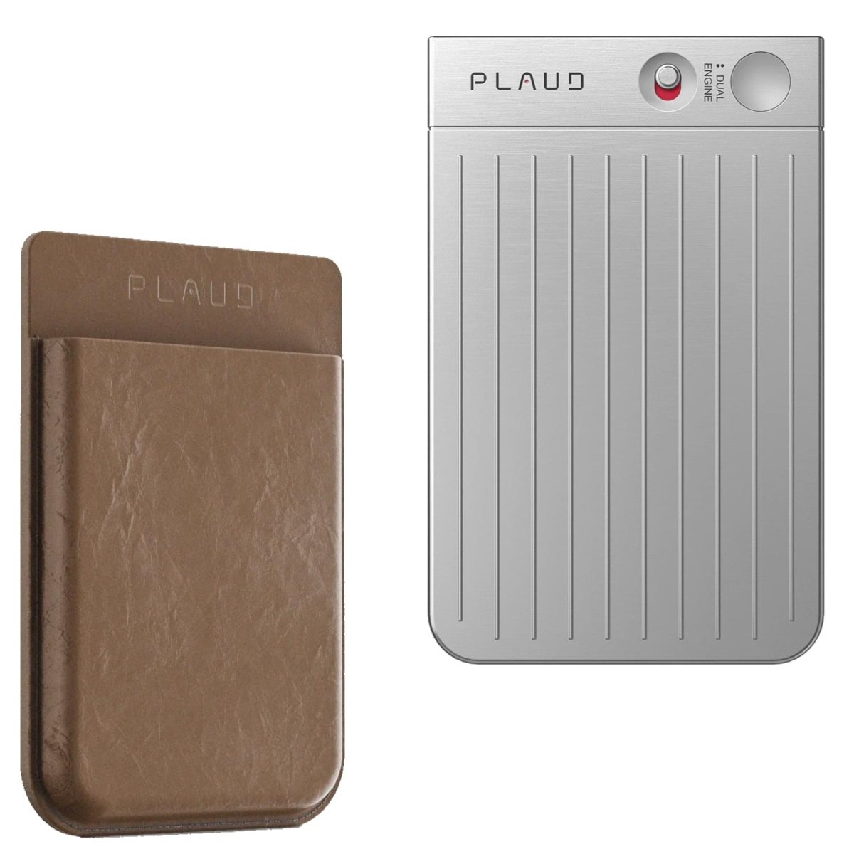 PLAUD NOTE Silver & Case Brown
