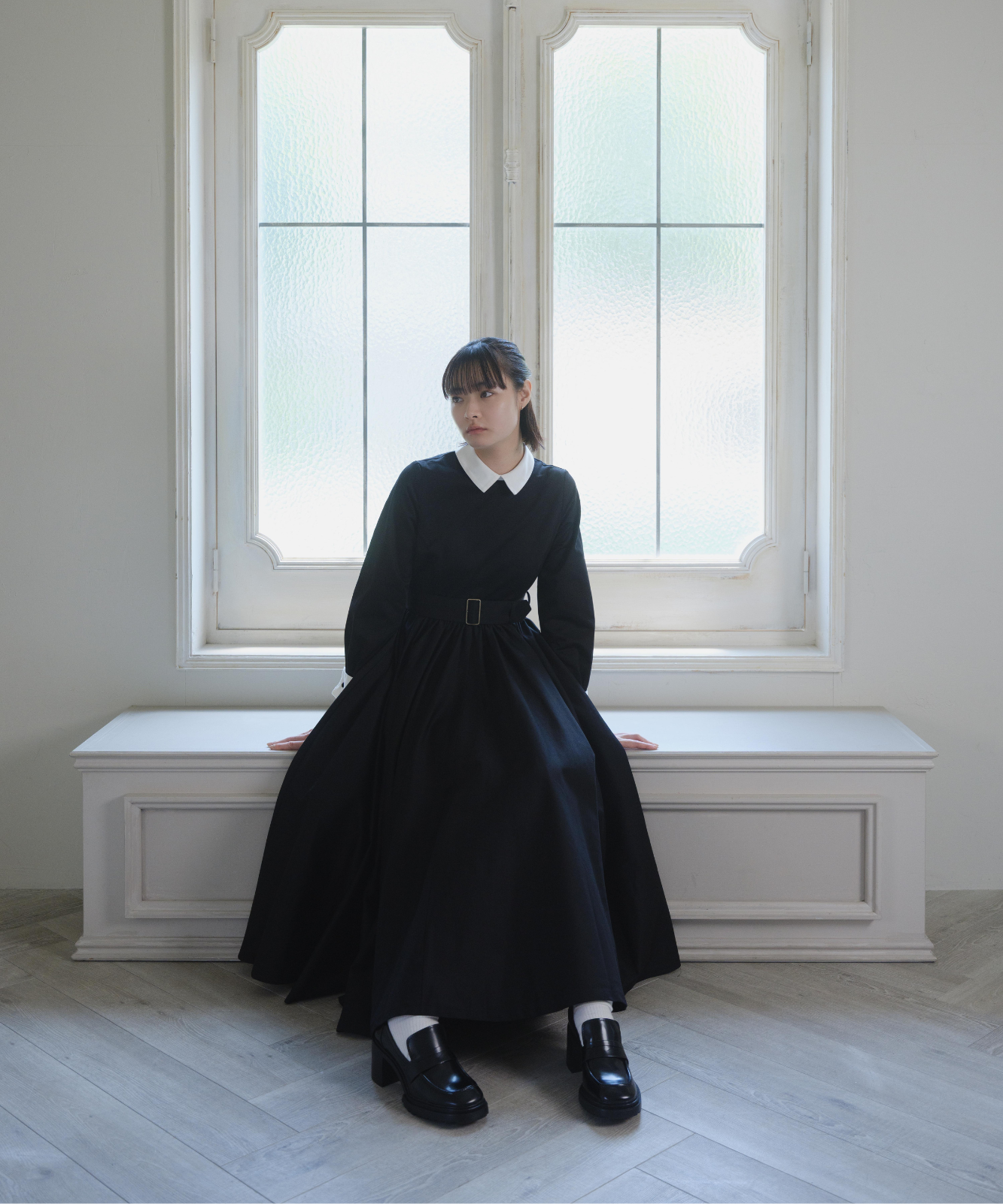 ≪通常販売≫【THE DRESS #32】double cuffs bicolor one piece