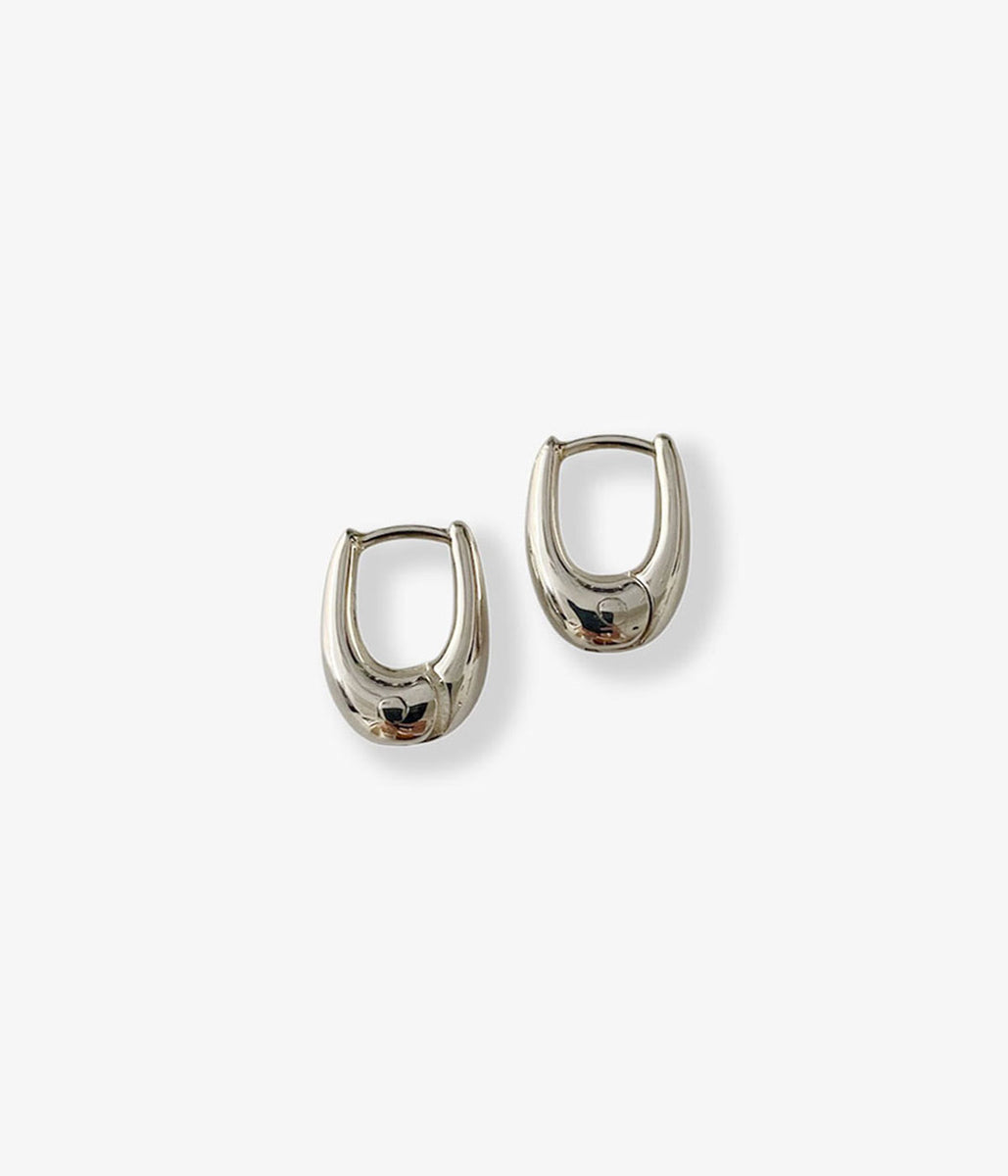 R.ALAGAN/TINY TINY PUFFY HOOPS (SILVER)
