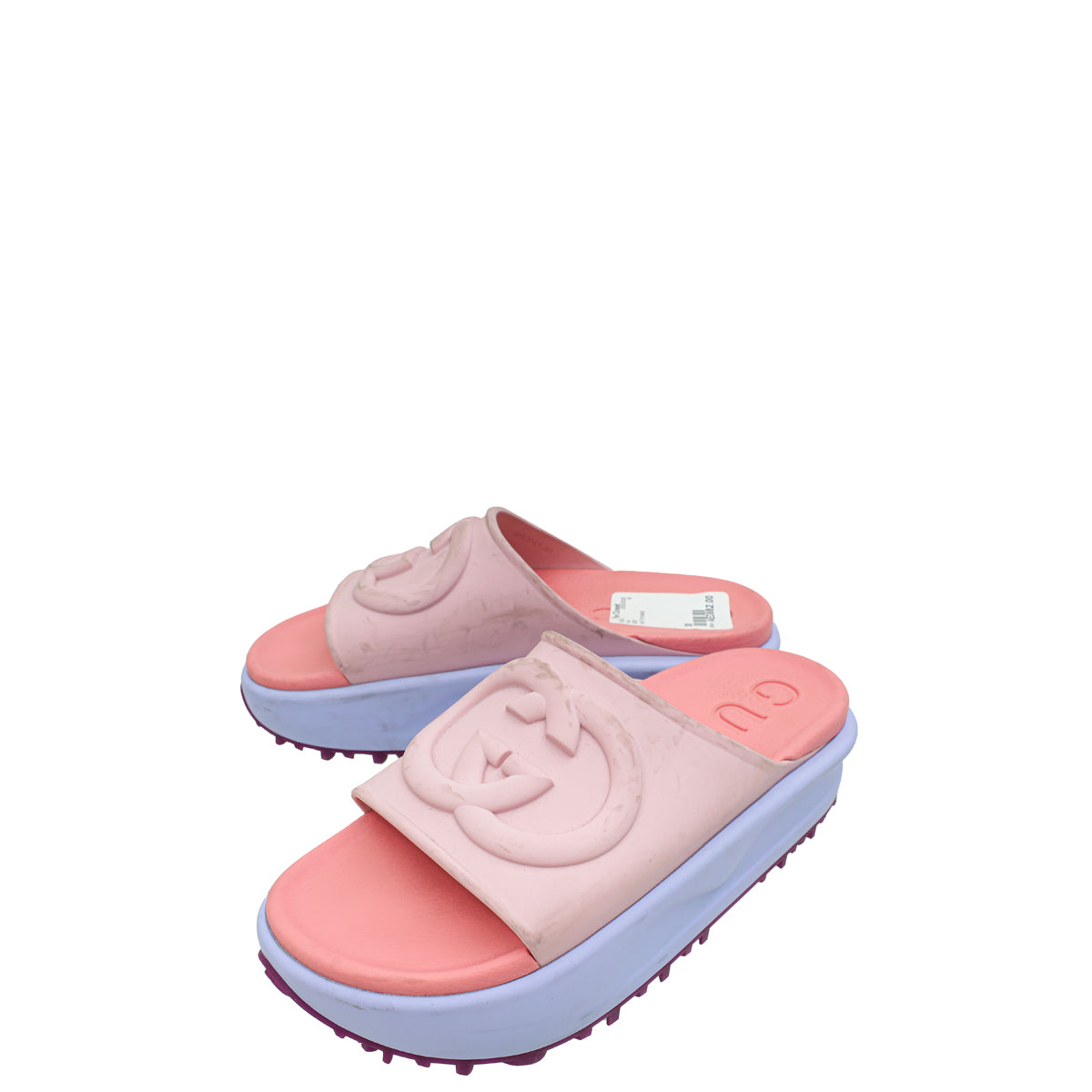 Gucci Bicolor Interlocking G Slide Sandals 38 – THE CLOSET