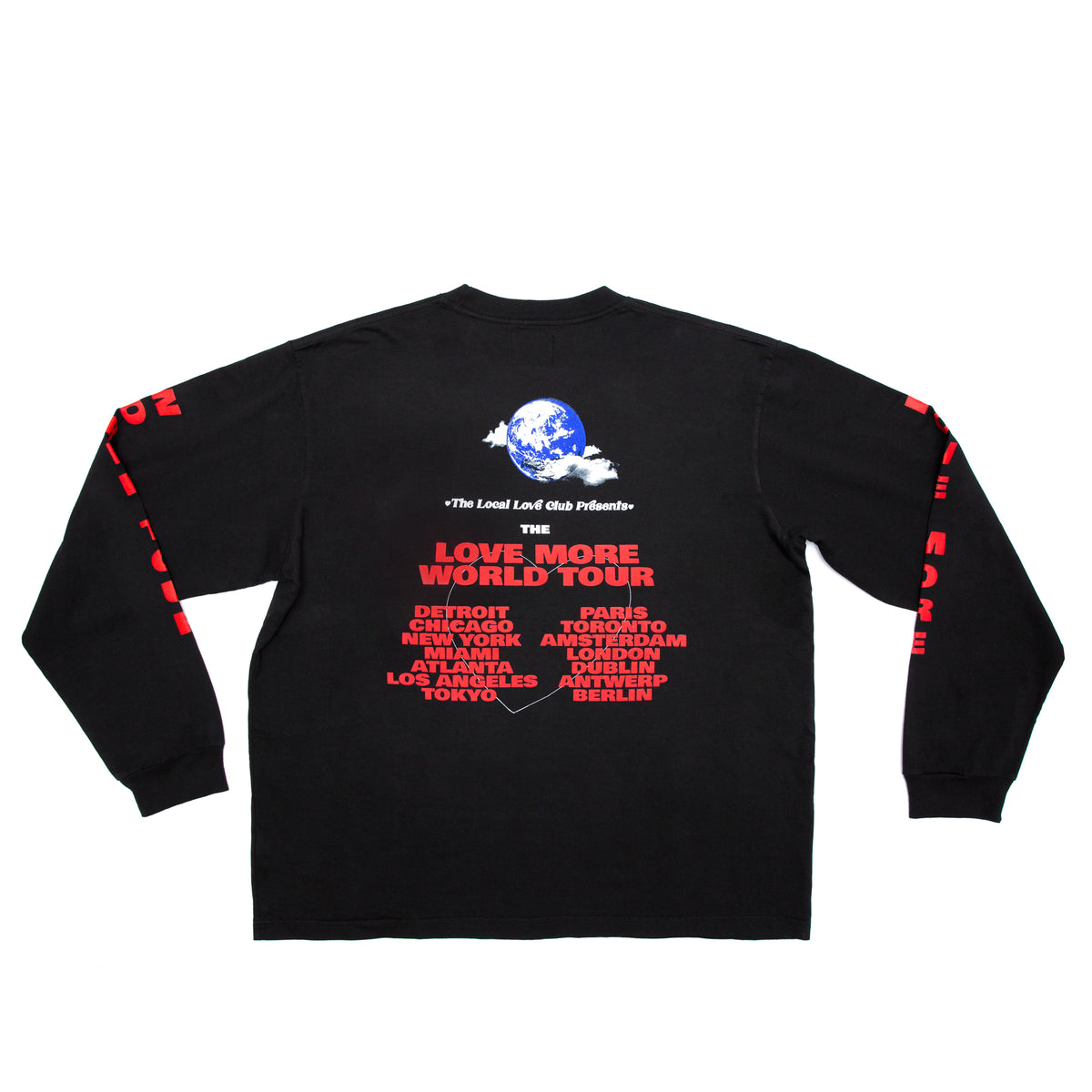 WORLD TOUR BLACK LONG SLEEVE TEE – The Local Love Club