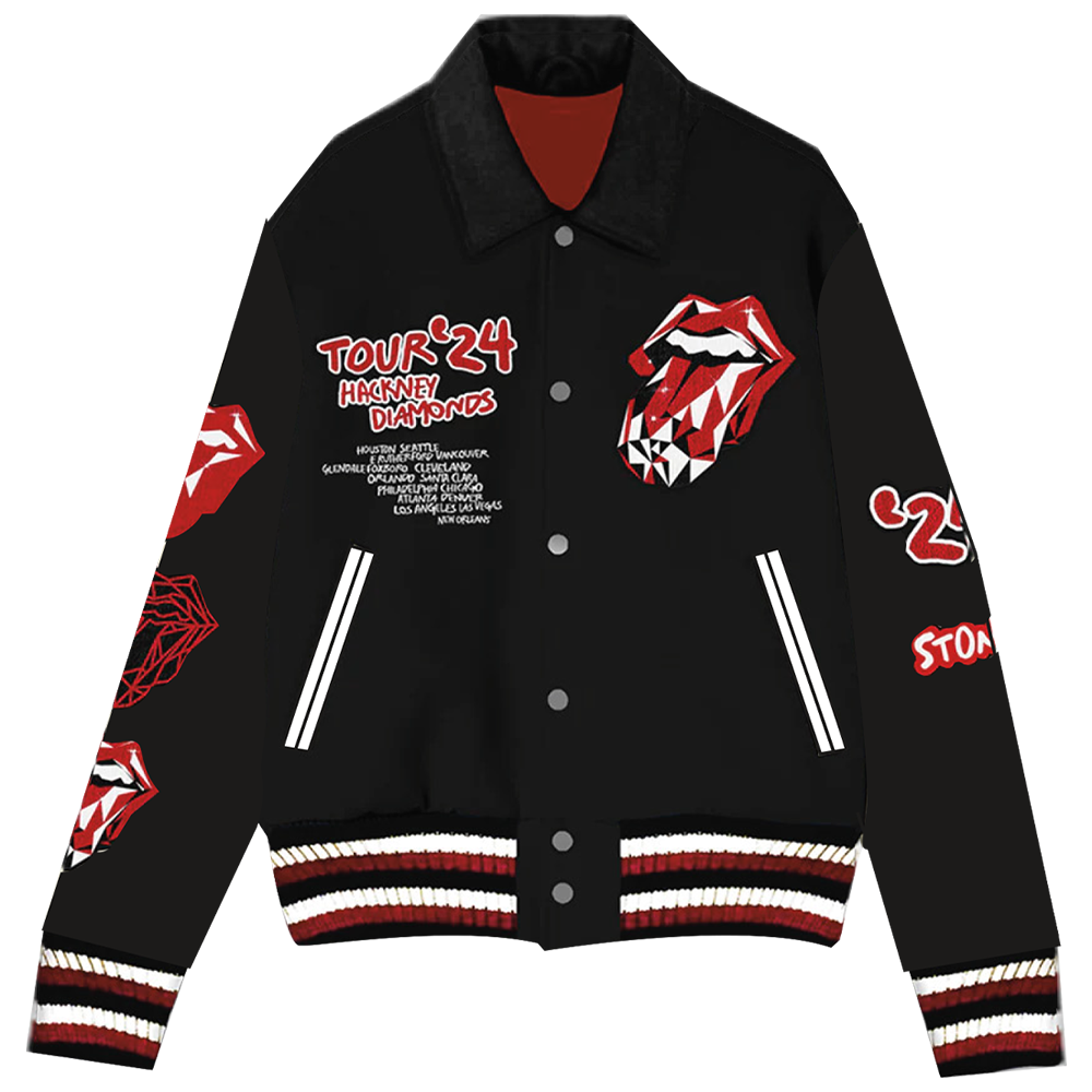 Limited Edition Hackney Diamonds Tour Tongue Varsity Jacket - The