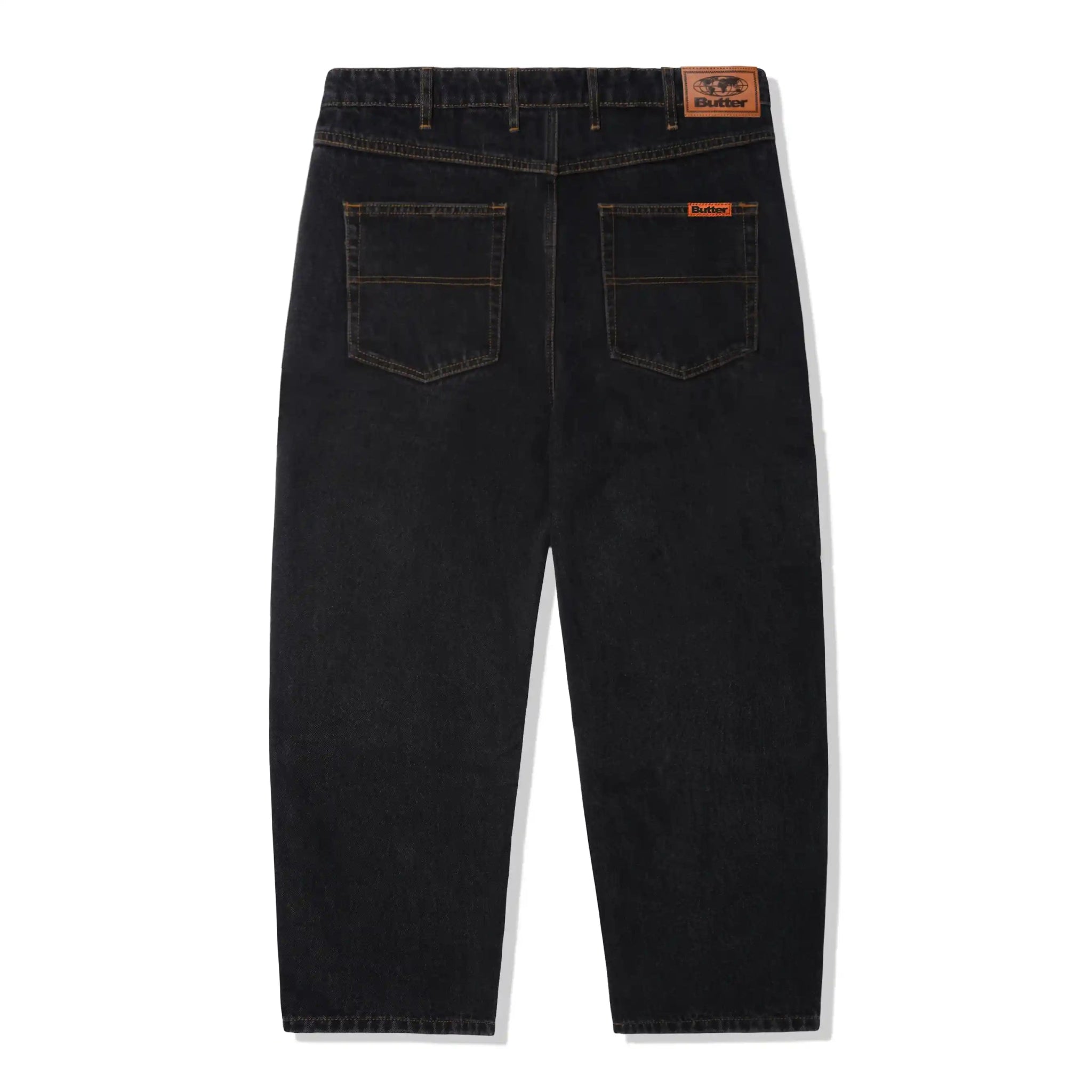 Butter Goods Baggy Denim Jeans, washed black - Tiki Room Skateboards