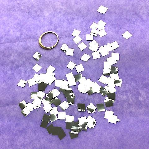 Miniature Confetti: Shiny Silver 1/4