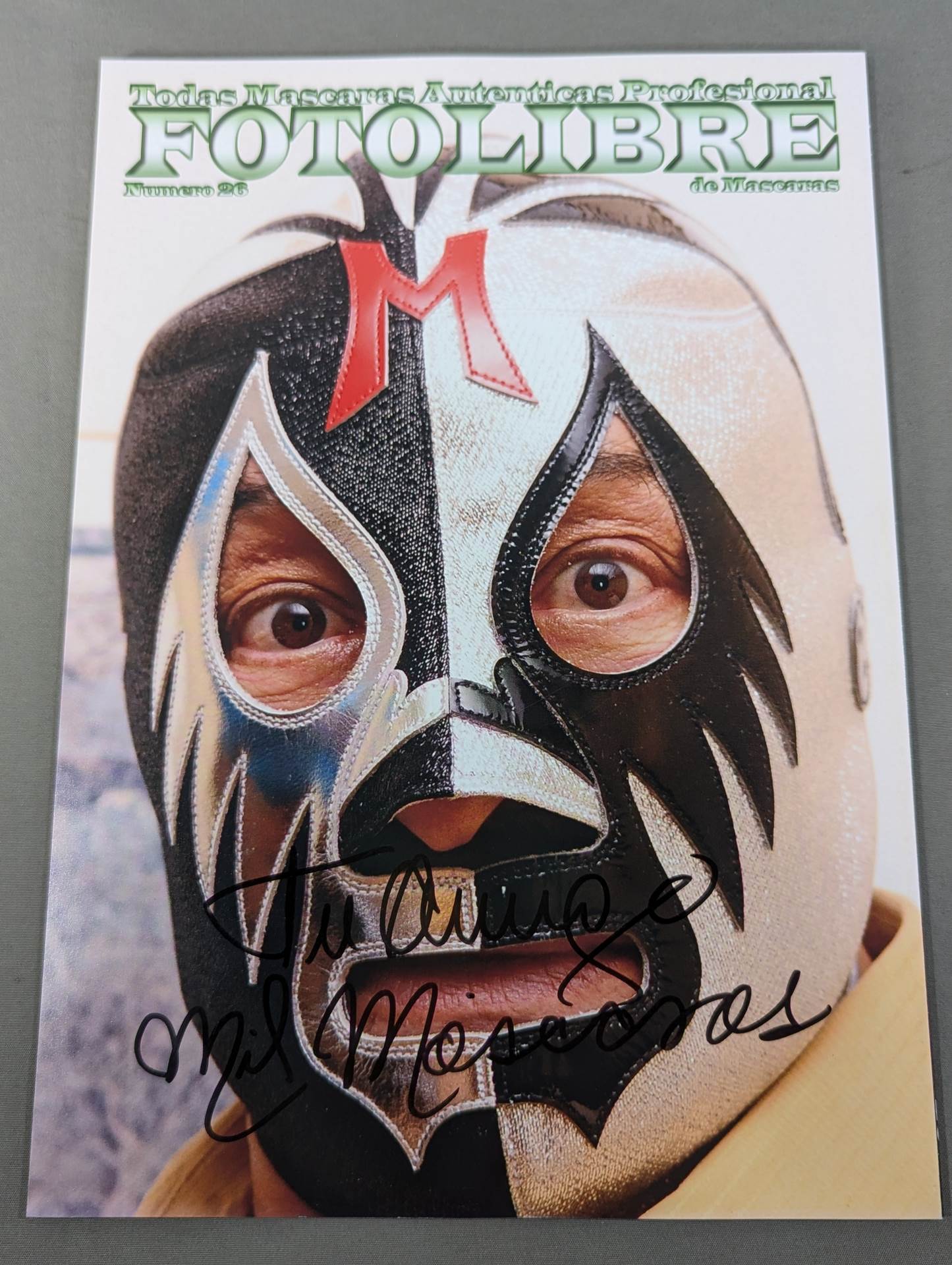 な*に様 直筆サイン□アメリカ・サルバヘ試合用□ミル・マスカラス