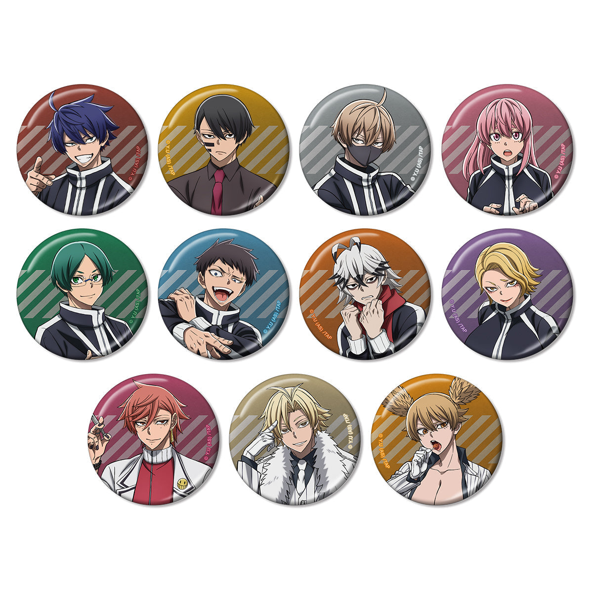 トレーディングメタリック缶バッジ（単品）｜TVアニメ『桃源暗鬼』公式