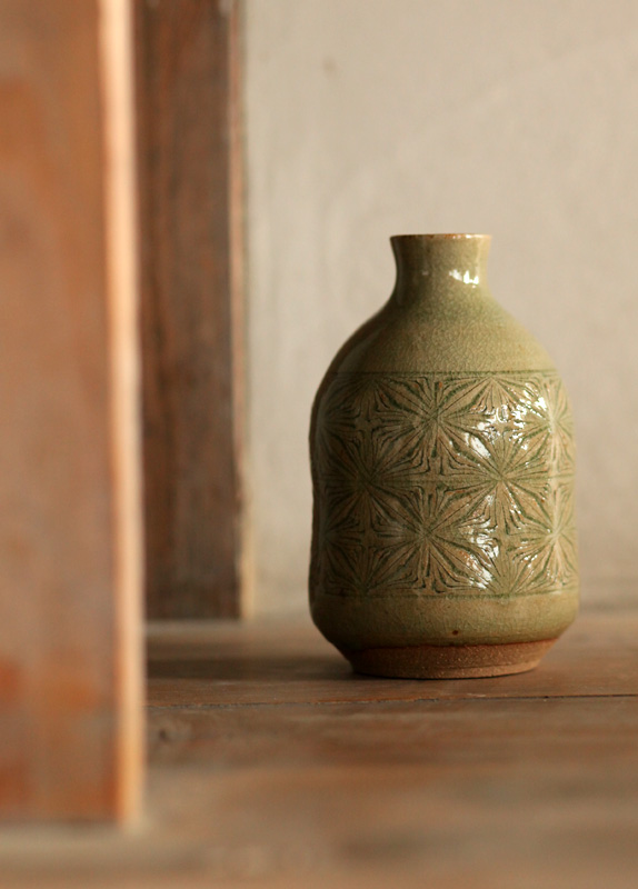 瀬戸赤津窯 加藤唐三郎造 鉄絵 茶入 共箱 瀬戸赤津窯 加藤唐三郎造 鉄