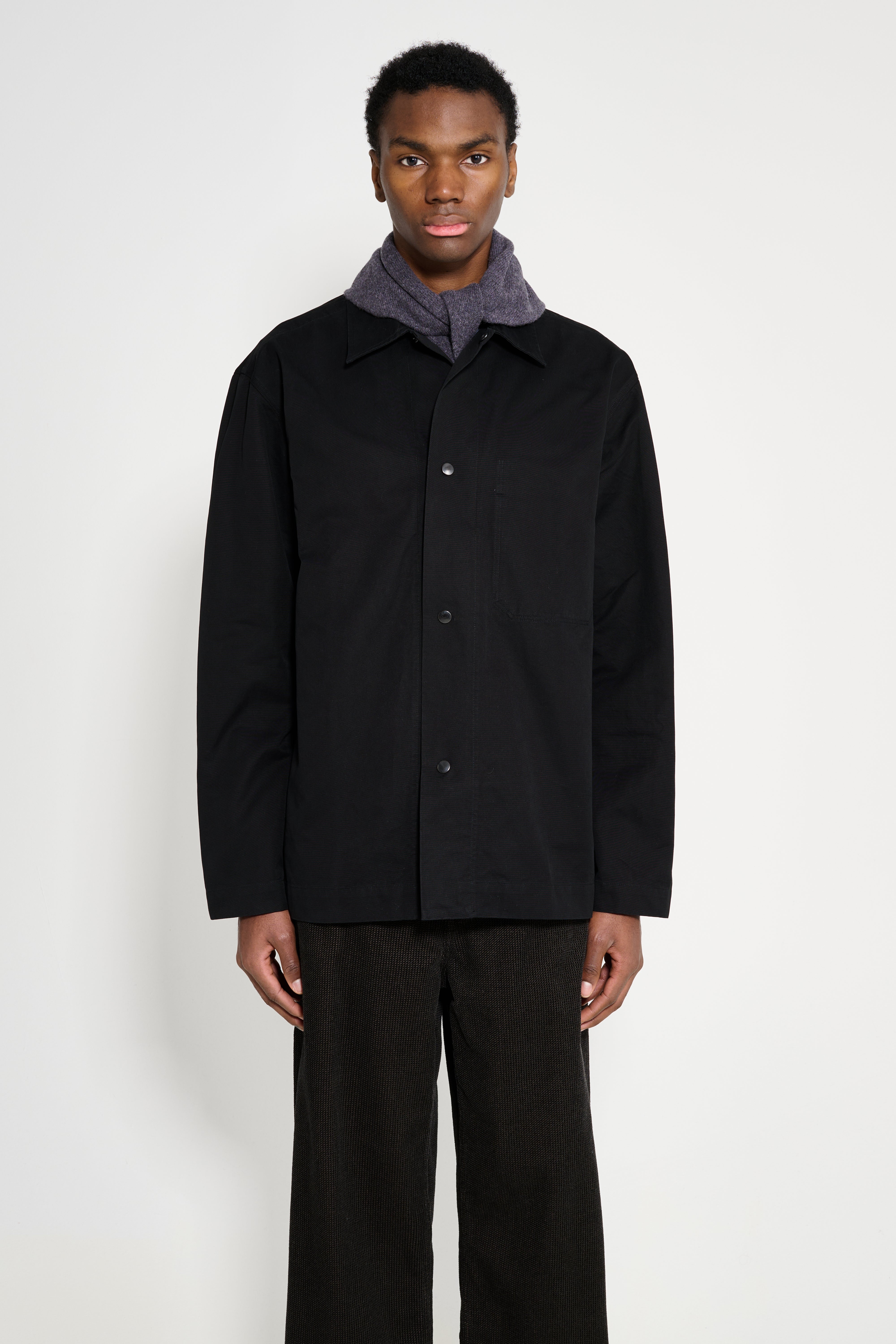 MARGARET HOWELL 長袖シャツ II 青ストライプ