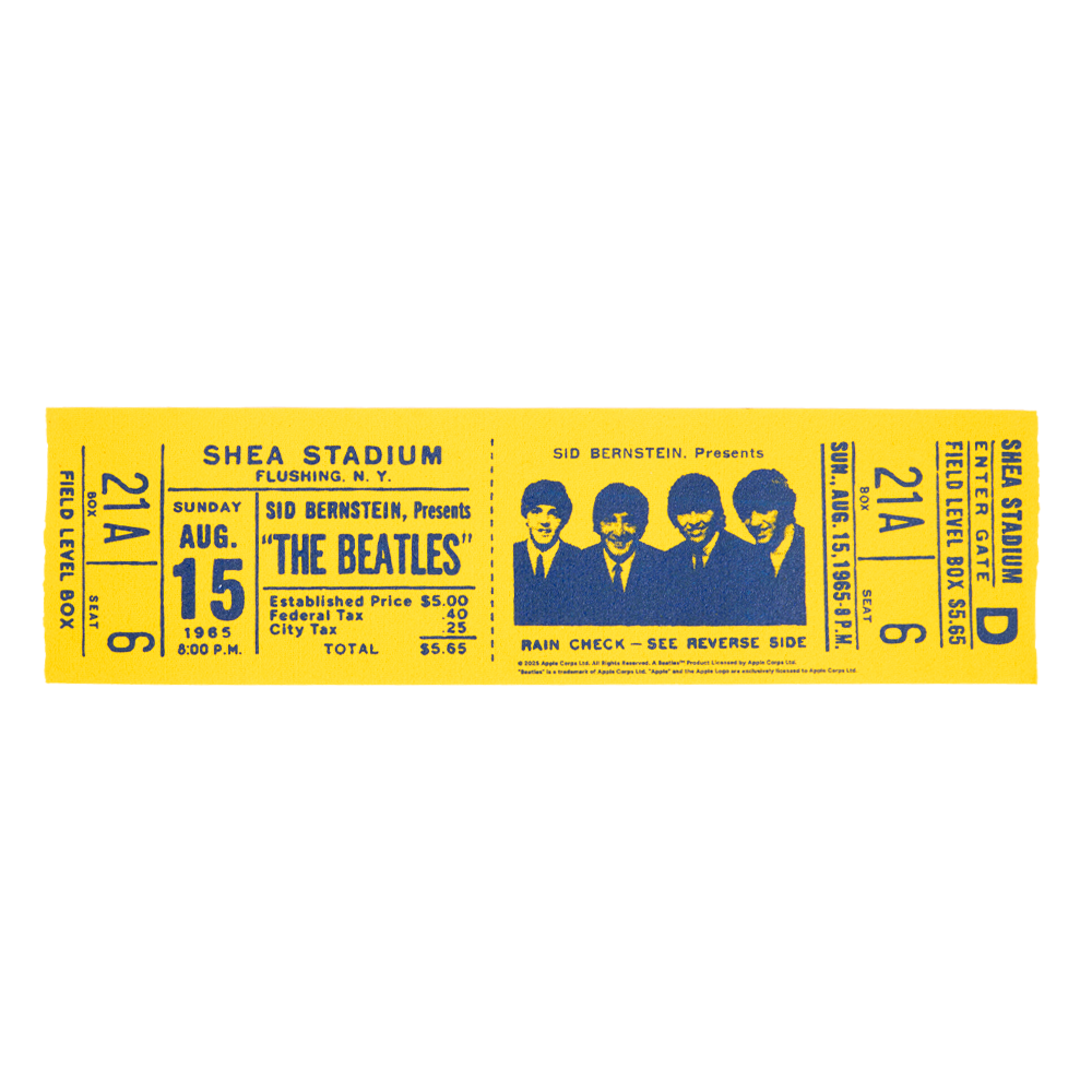 The Beatles x Oxford Pennant Shea Stadium Ticket Stub - The