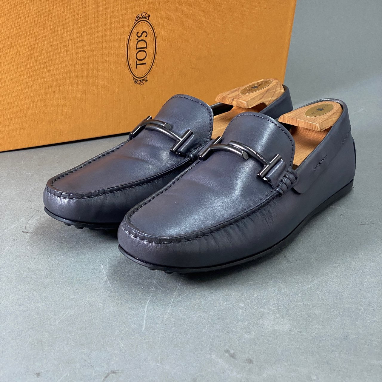 8L6 イタリア製 TOD'S トッズ ビジネスシューズ 7 1/2 ネイビー メンズ