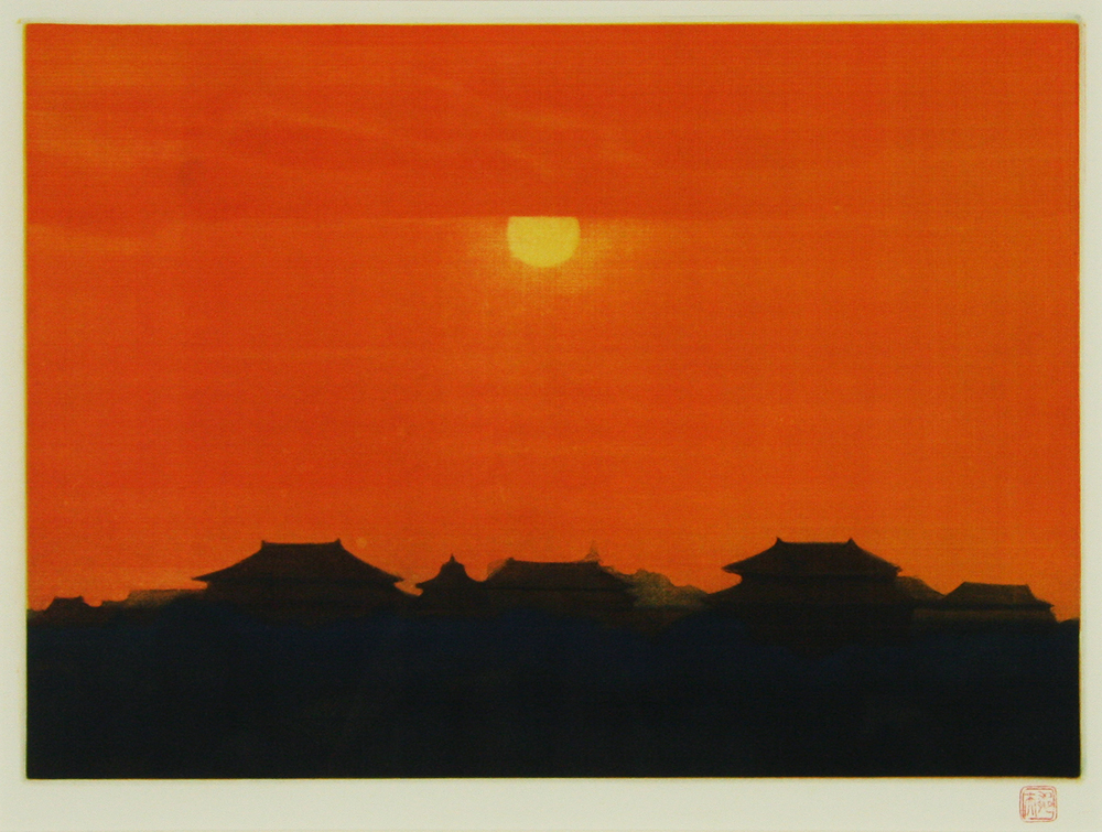 絵画『夕空』ヘイ平山画