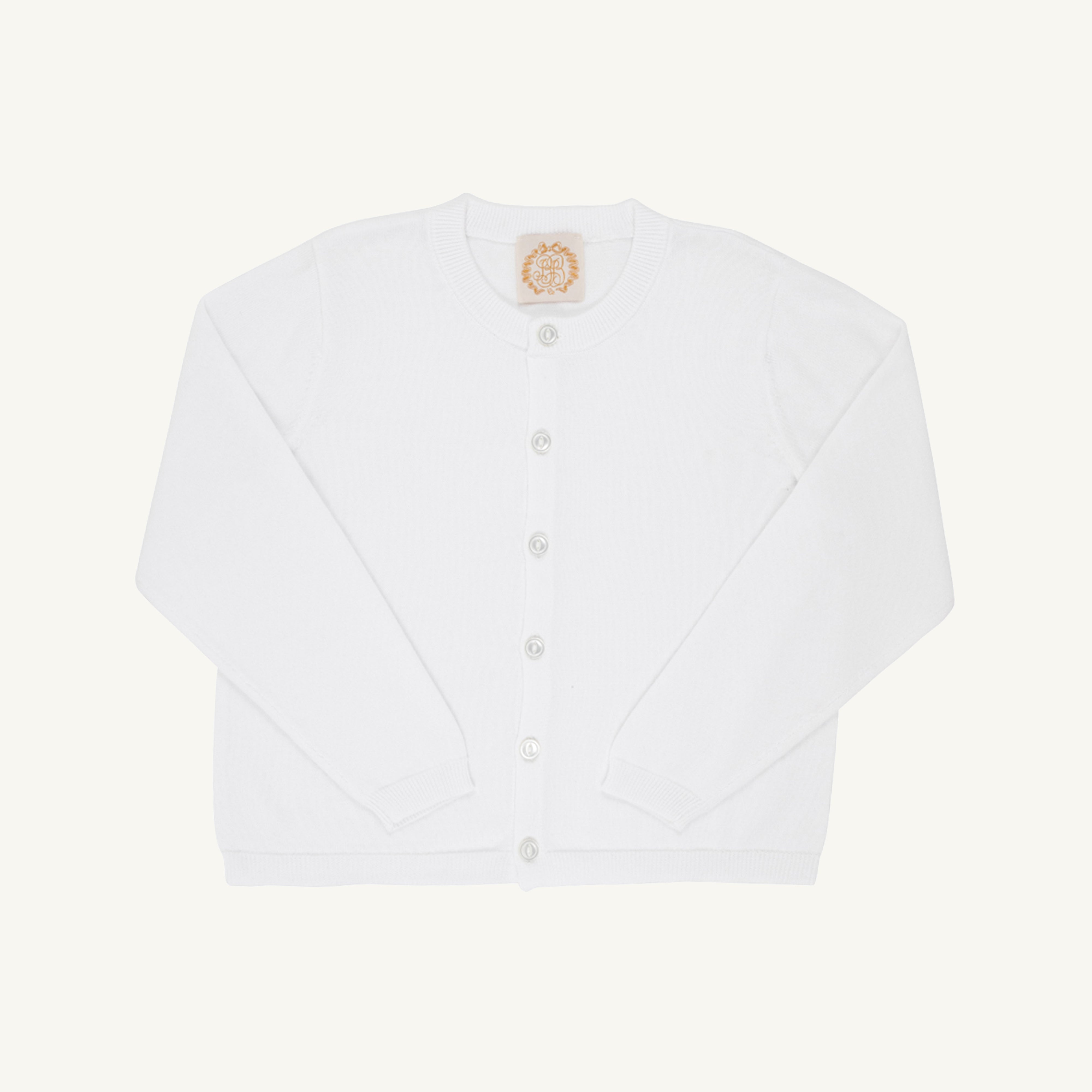 Cambridge Cardigan (Unisex) - Worth Avenue White with Pearlized Button