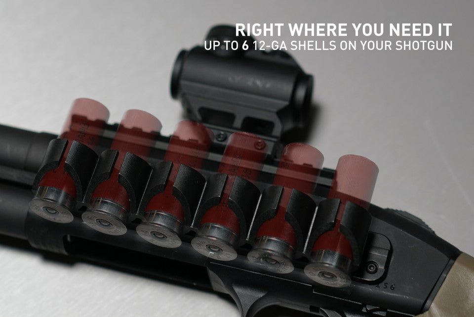 Side shell carrier compatible with Mossberg 500-Maverick 88-Mossberg 5