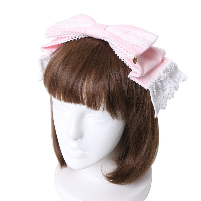 USED】Heartヒロインリボンヘッドドレス(無地) | Angelic Pretty