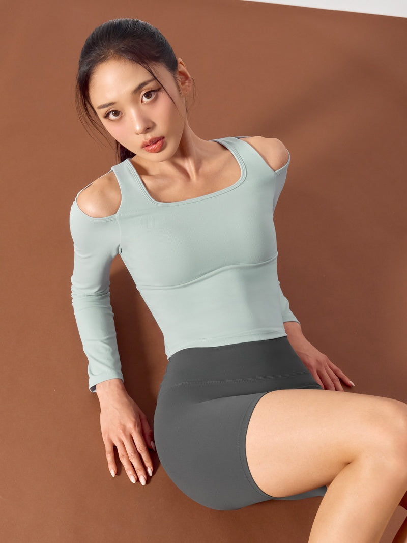 コンフォートアップ ショルダーカット 長袖 ブラトップ