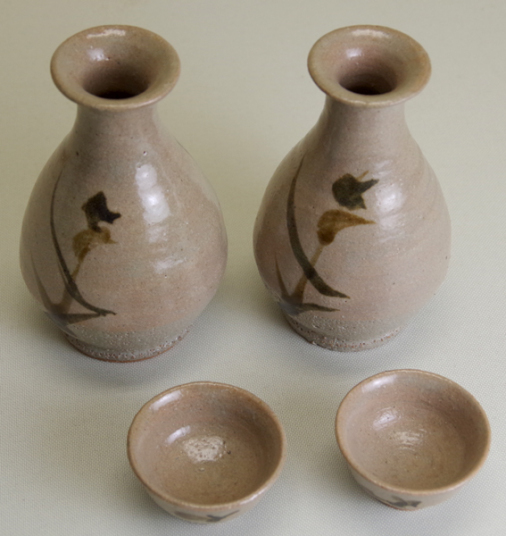 濱田庄司（人間国宝）鐵絵酒器 共箱 ｜益子焼販売 善五