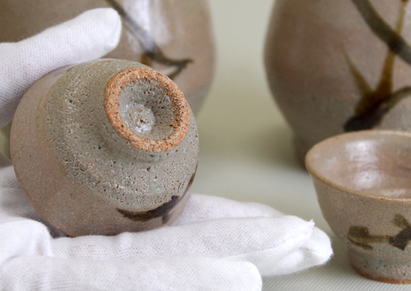 濱田庄司（人間国宝）鐵絵酒器 共箱 ｜益子焼販売 善五