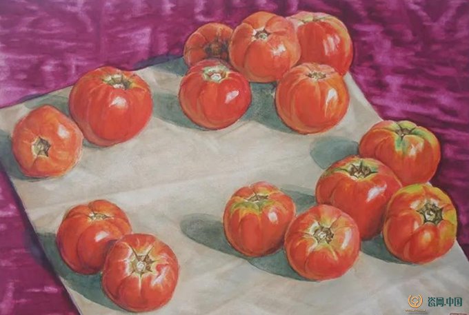 尹干彩画艺术——静物水彩写生作品